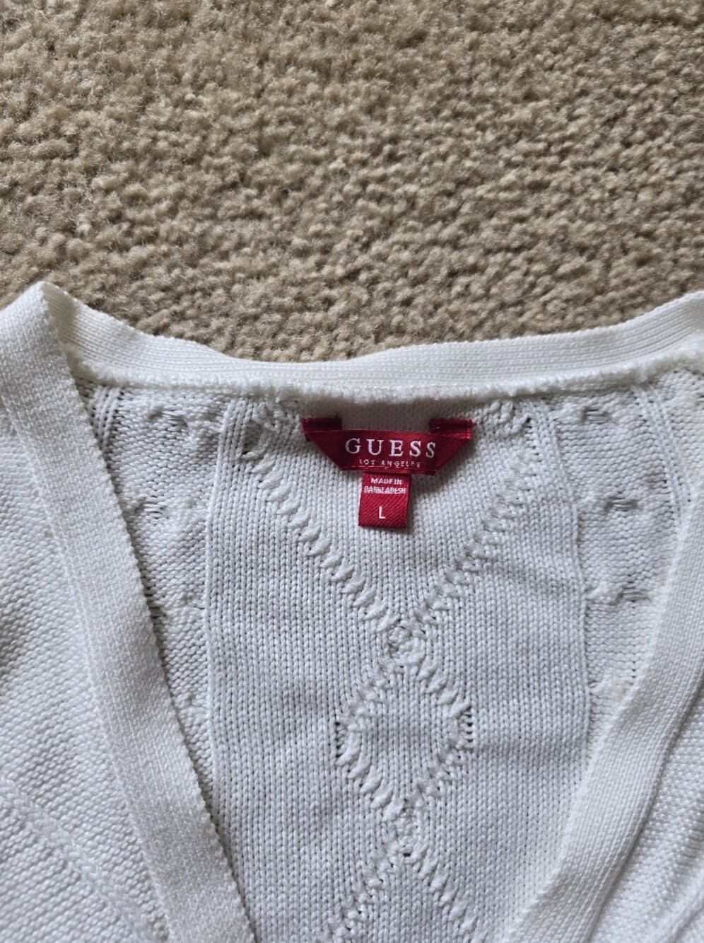 Guess White Cable-Knit Sweater Dress - Picture 2 of 3
